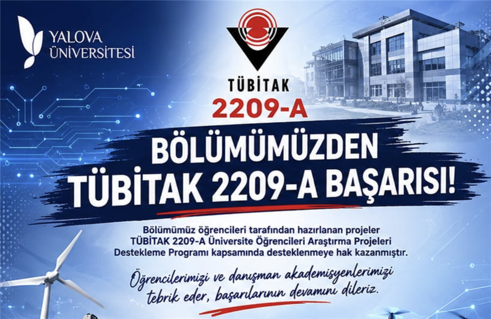 Bölümümüzden TÜBİTAK 2209-A Başarısı