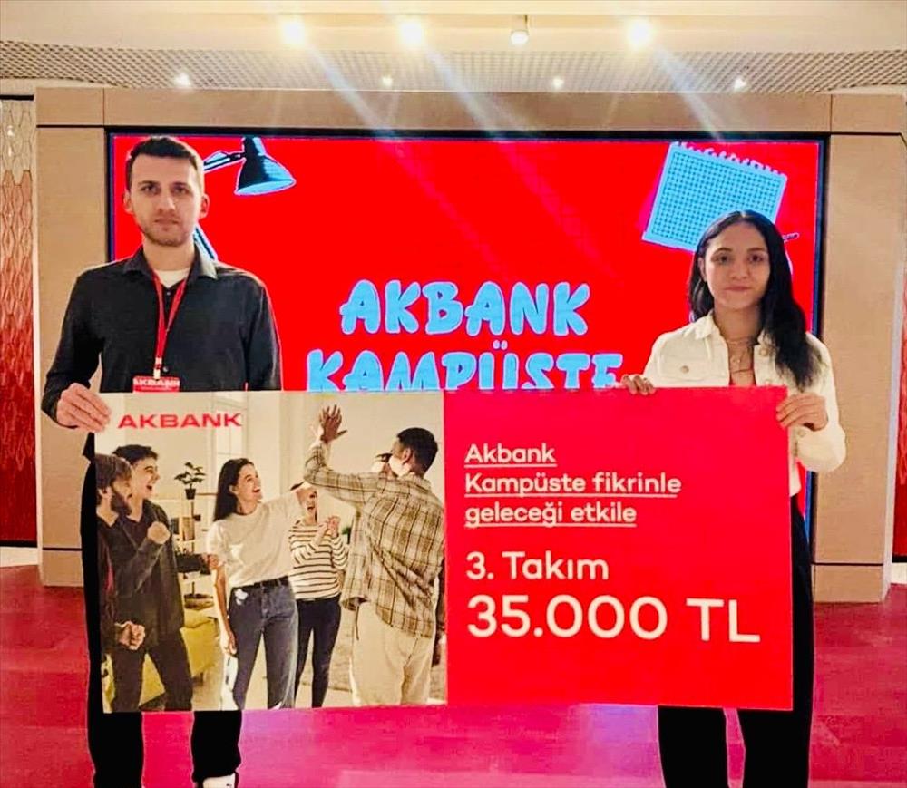 Akbank Kampüste Programı Kapsamında Bölümümüz Öğrencilerine Türkiye Üçüncülüğü Ödülü