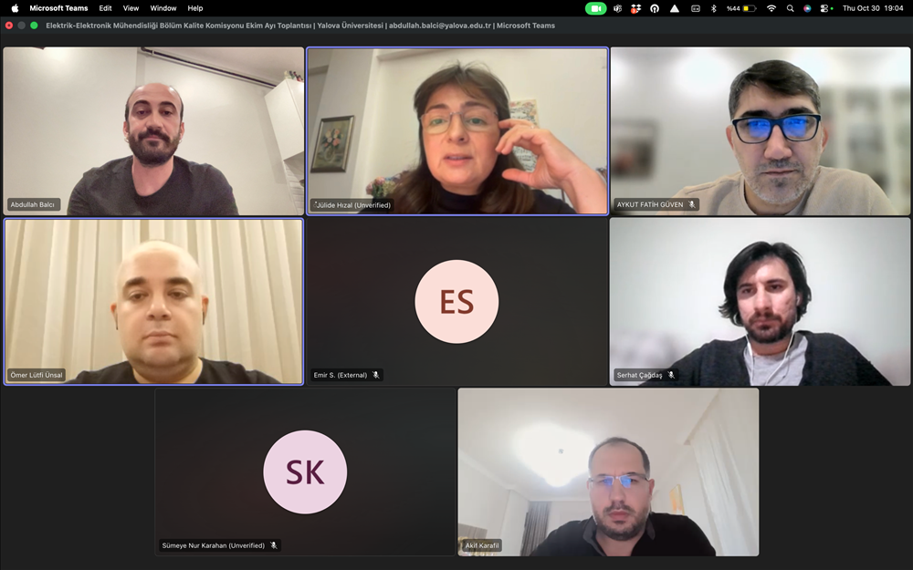 Bölüm Kalite Komisyonu KAP Hazırlık Toplantısı Düzenlendi