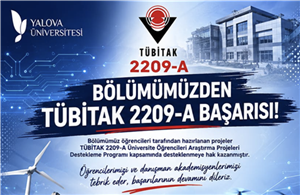 Bölümümüzden TÜBİTAK 2209-A Başarısı